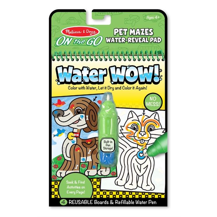 Melissa and Doug Water Wow! Su ile Boyama Kitabı - Evcil Hayvanlar Bulmaca