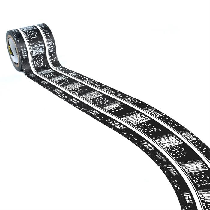 PlayTape Klasik Demiryolu Serisi Geniş Viraj 2inç - Siyah