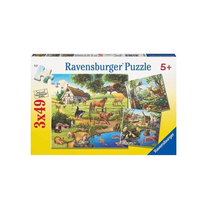 Ravensburger Dağ Hayvanları - 3x49 Parçalı