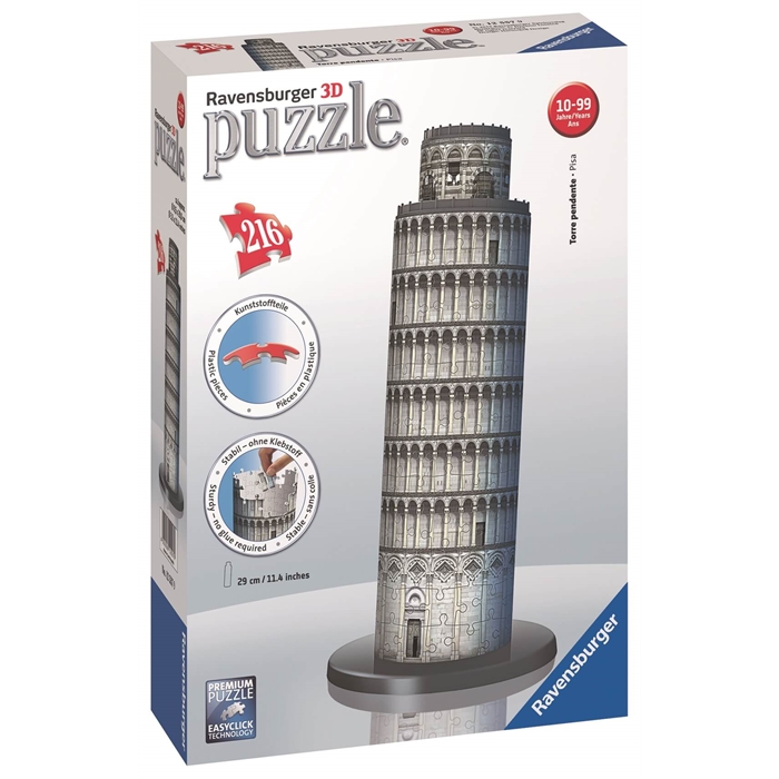 Ravensburger 3 Boyutlu 216 Parçalı Plastik Puzzle Pisa Kulesi - 125579