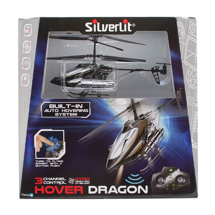 Silverlit Hover Dragon U.K. Helikopter 3CH Gyro Gri