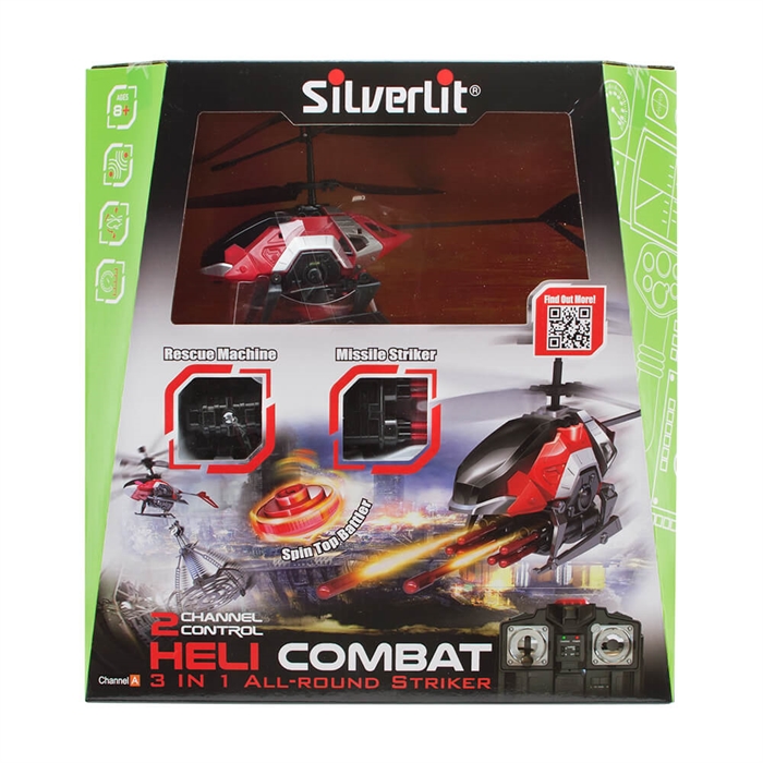 Silverlit Heli Combat Kumandalı Helikopter Kırmızı 2CH