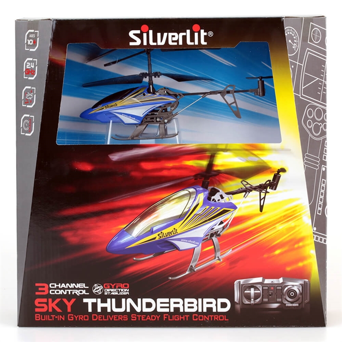 Silverlit Sky Thunderbird U.K. Helikopter Mavi 2.4G - 3CH Gyro