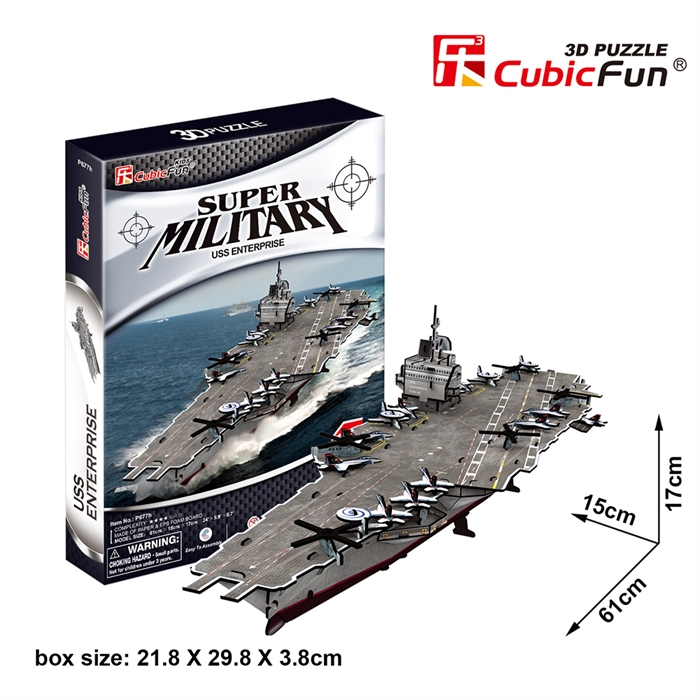 Cubic Fun 3D Puzzle 121 Parça USS Enterprise Uçak Gemisi