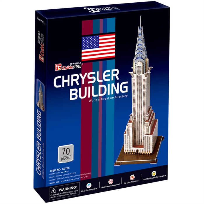 Cubic Fun 3D 70 Parça Puzzle Chrysler Binası - ABD