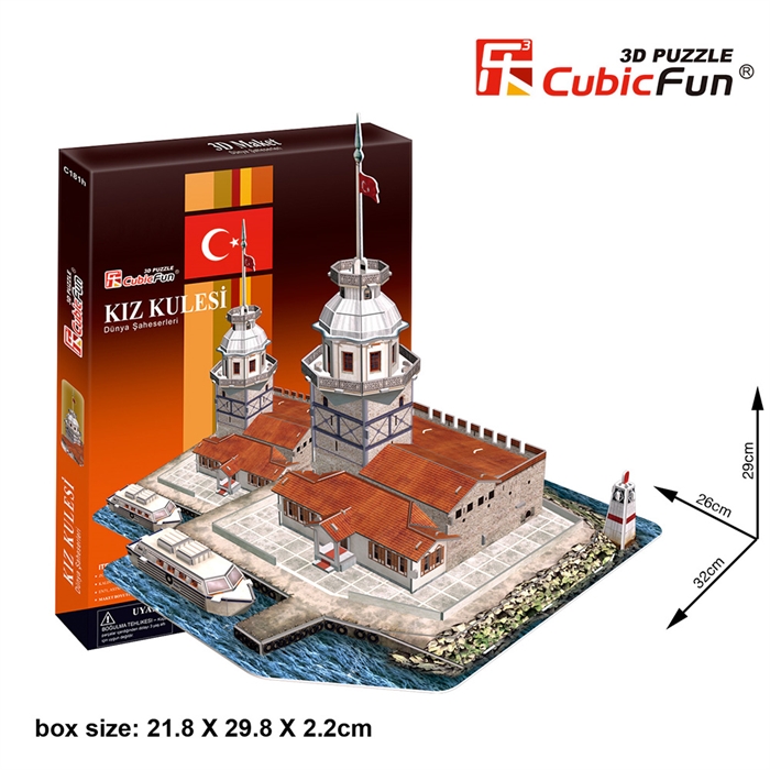 Cubic Fun 3D 66 Parça Puzzle Kız Kulesi