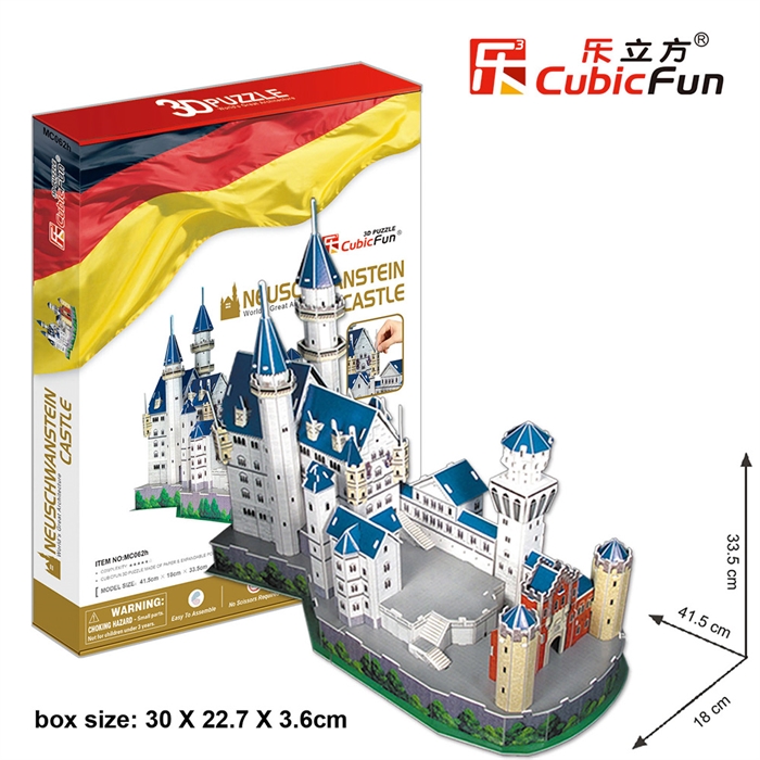 Cubic Fun 3D 98 Parça Puzzle Neuschwanstein Kalesi- Almanya