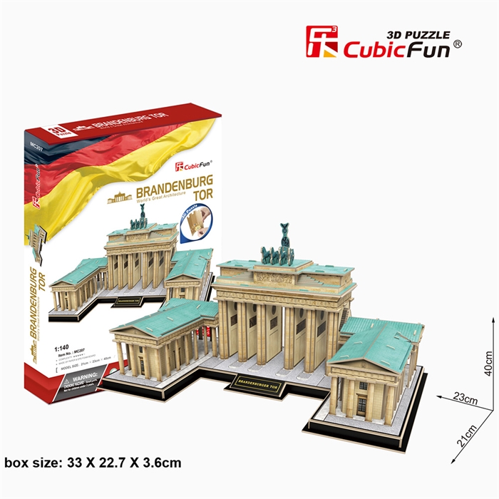 Cubic Fun 3D 150 Parca Puzzle Brandenburg Gate (Almanya)