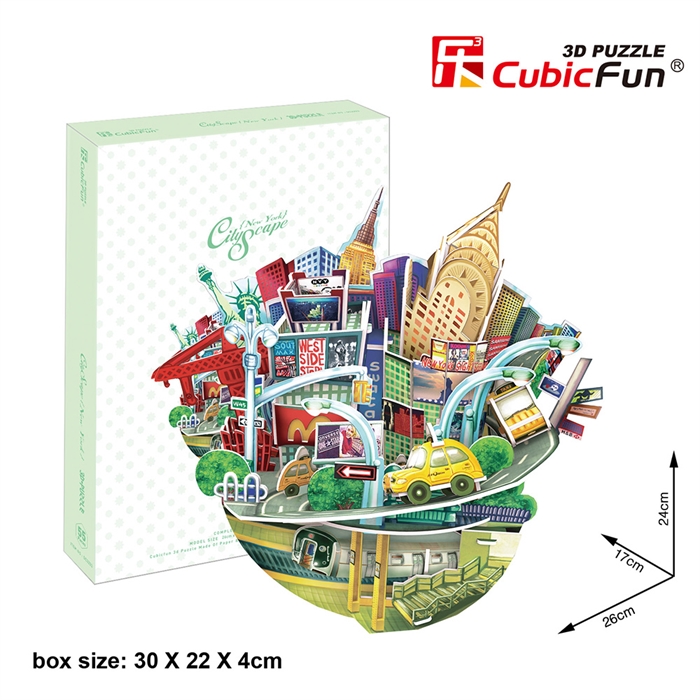Cubic Fun 3D 55 Parça Puzzle New York Şehir Kompozisyonu