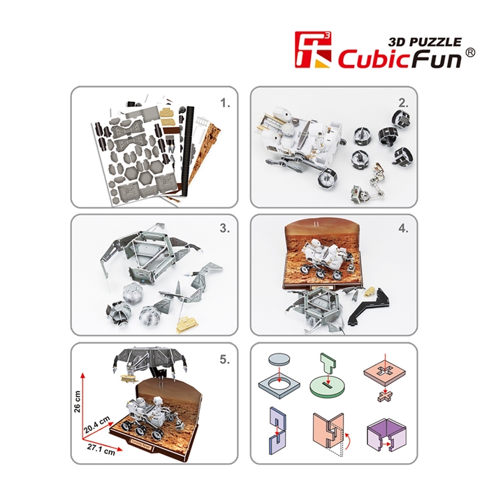 Cubic Fun 3D 166 Parça Puzzle Curiosity Kaşif Robotu