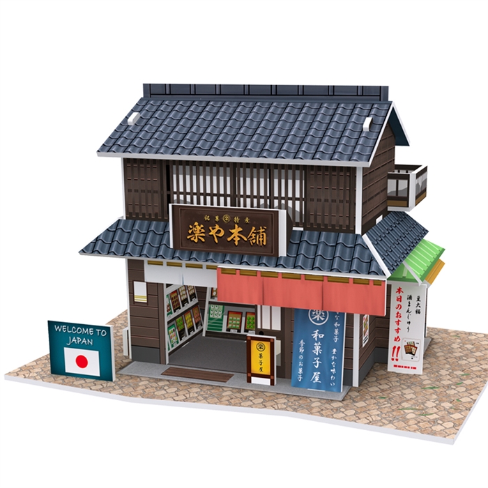 Cubic Fun 3D 24 Parça Puzzle Japon Şekerleme Dükkanı