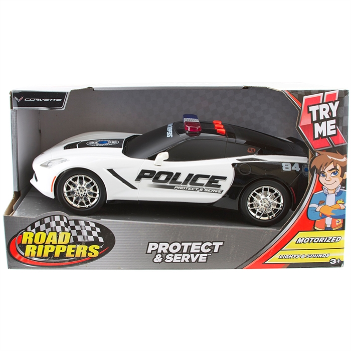 Road Rippers Protect Sesli Işıklı Polis Aracı Corvette