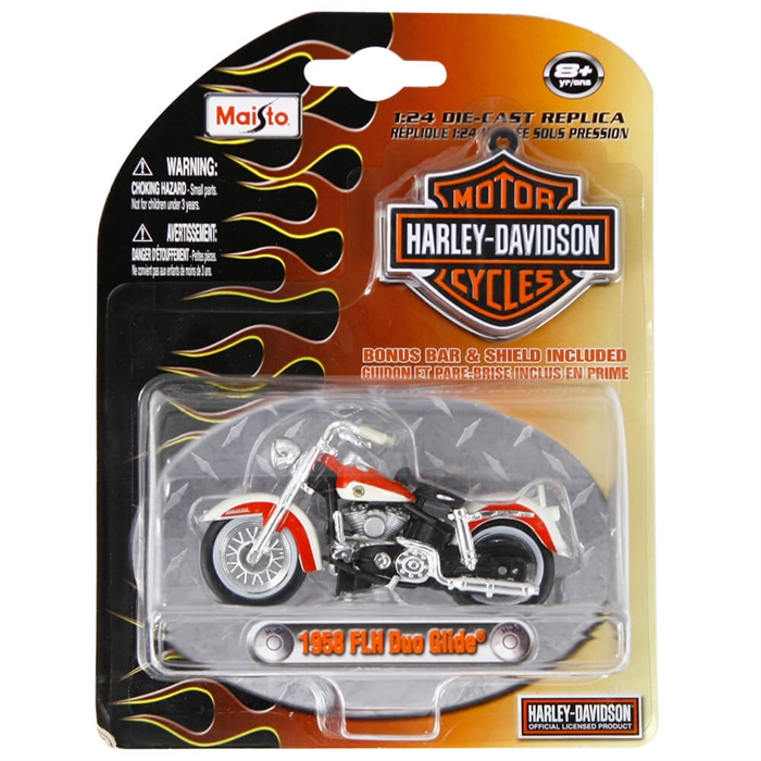 Maisto Harley Davidson 1958 Flh Duo Glide Motorsiklet 1:24