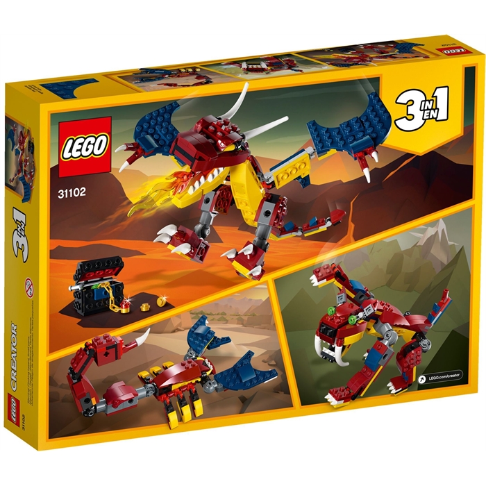 Lego 31102 Creator 3’ü 1 Arada Ateş Ejderhası