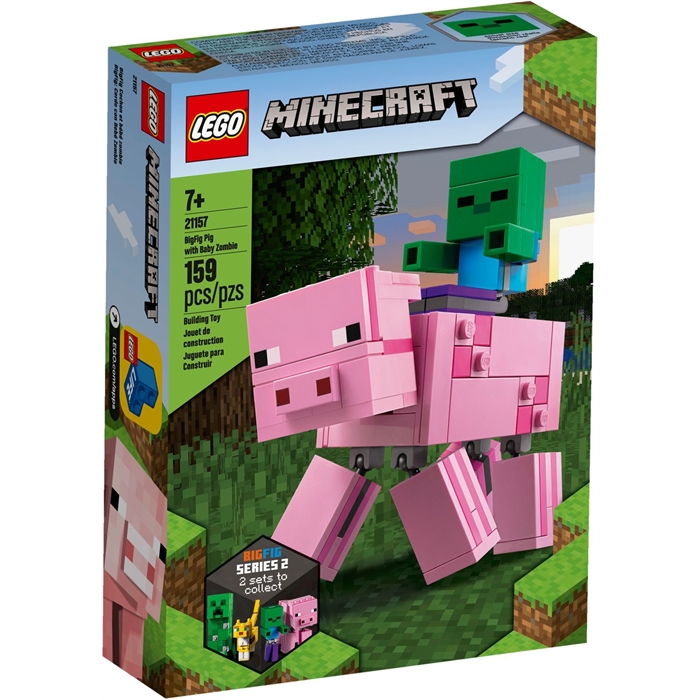 Lego 21157 Minecraft BigFig Domuz ile Bebek Zombi