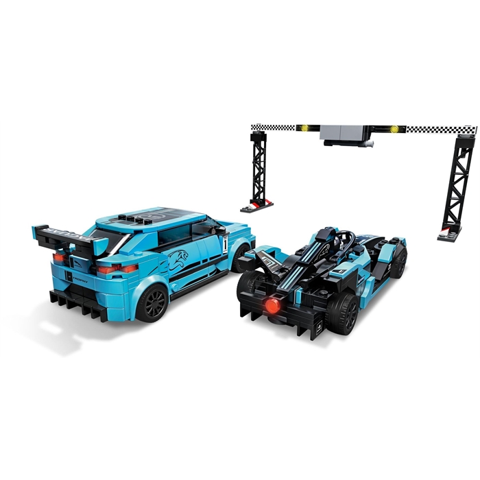 Lego 76898 Speed Champions Formula E Panasonic Jaguar Racing Gen2 Araba ve Jaguar I-PACE eTROPHY