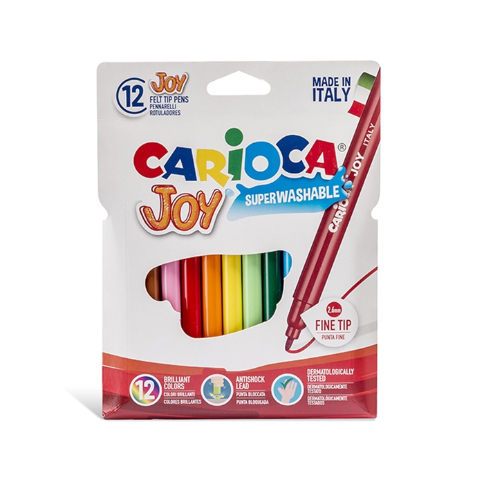 Carioca Joy Süper Yıkanabilir Keçeli Boya Kalemi 12'li