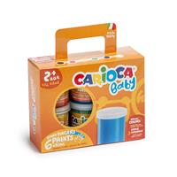 Carioca Bebek Yıkanabilir Parmak Boyası - 6 Renk x 80 gr