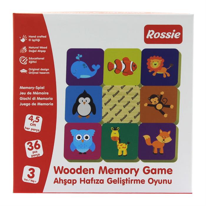 Rossie Ahşap Hafıza Geliştirme Oyunu - Memory Game