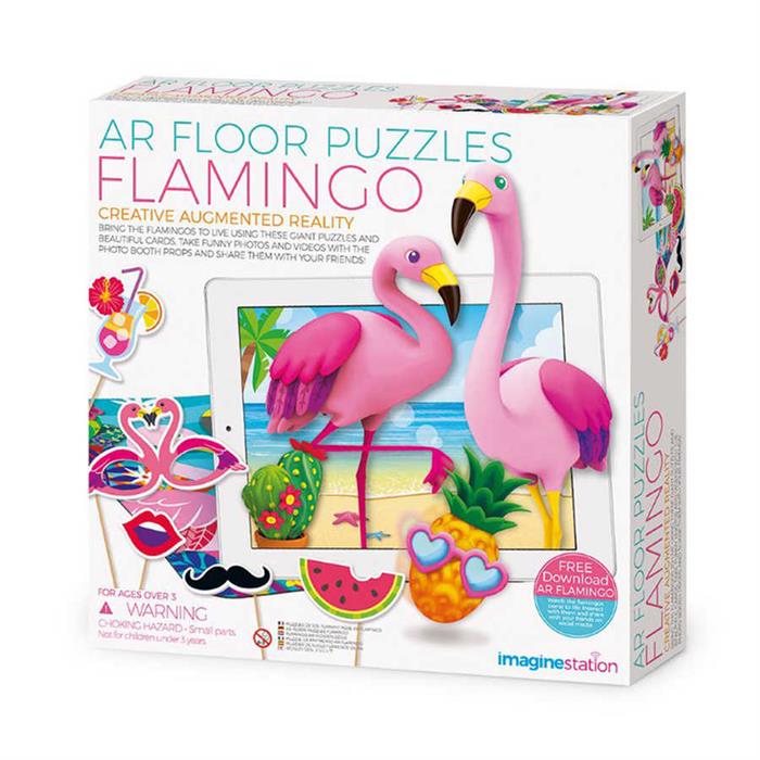 Imagine Station AR Floor Puzzles Flamingo