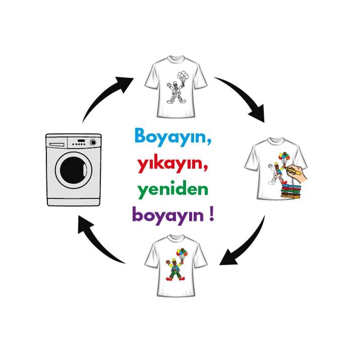 Paint and Wear T-Shirt Boyama Seti - Palyaço (4-6 Yaş)