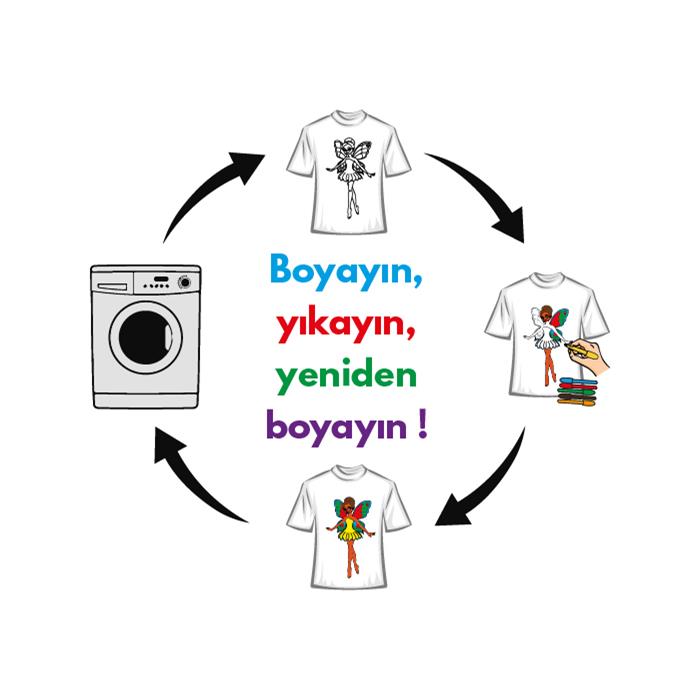 Paint and Wear T-Shirt Boyama Seti - Peri (7-8 Yaş)