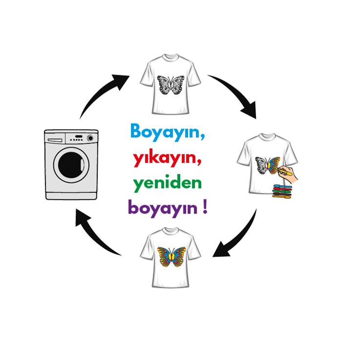 Paint and Wear T-Shirt Boyama Seti - Kelebek (7-8 Yaş)
