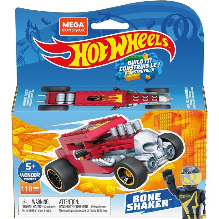 Mega Construx Hot Wheels Blok Araçlar Serisi - Bone Shaker