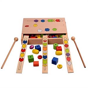 Circle Toys Ahşap Line Up Intellectual Beads Box