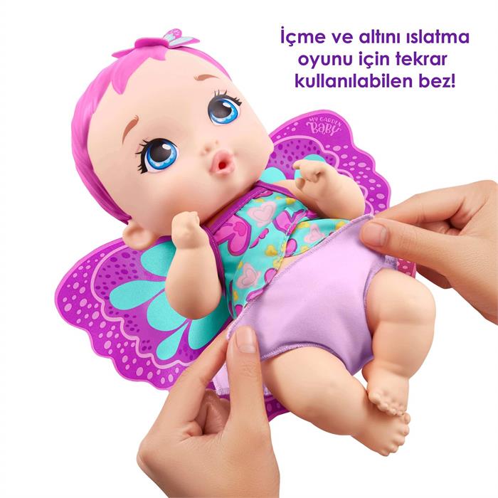 My Garden Baby Kelebek Bebeğimin Bakım Zamanı - Pembe Saçlı Bebek GYP10