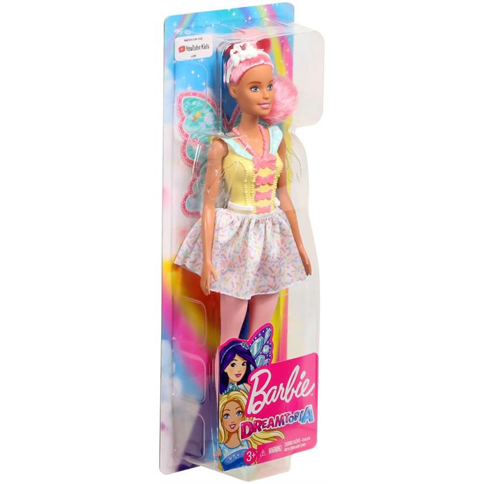 Barbie Dreamtopia Peri Bebekler - Beyaz, Sarı Elbiseli, Pembe Saçlı FXT03