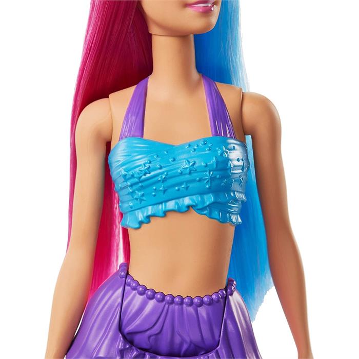 Barbie Dreamtopia Denizkızı Bebekler - Pembe, Mavi Saçlı GJK08