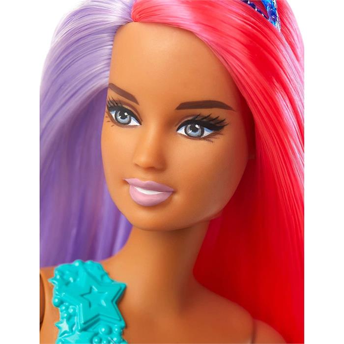 Barbie Dreamtopia Denizkızı Bebekler - Mor, Kızıl Saçlı GJK09