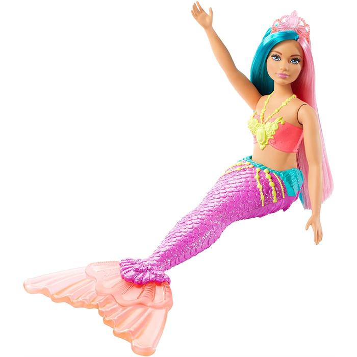 Barbie Dreamtopia Denizkızı Bebekler - Açık Tenli, Mavi, Pembe Saçlı GJK11