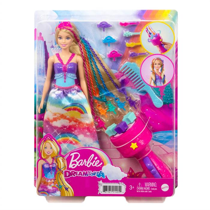 Barbie Dreamtopia Örgü Saçlı Prenses ve Aksesuarları GTG00