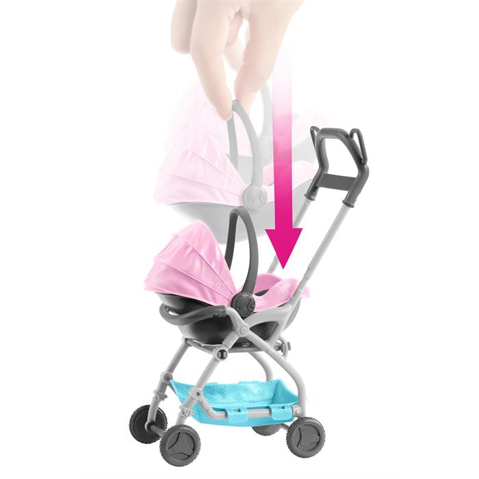 Barbie Bebek Bakıcısı Temalı Oyun Setleri - Bebek Arabalı, Bebekli Set FXG95