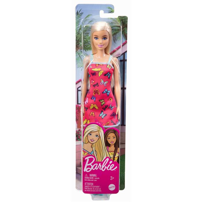 Barbie Şık Kıyafetli Bebekler - Pembe Kelebek Elbiseli HBV05