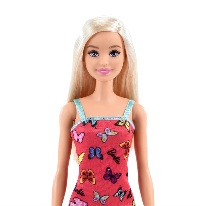 Barbie Şık Kıyafetli Bebekler - Pembe Kelebek Elbiseli HBV05