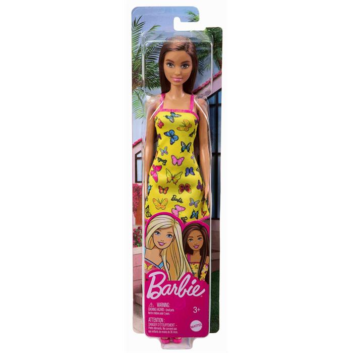 Barbie Şık Kıyafetli Bebekler - Sarı Kelebek Elbiseli HBV08