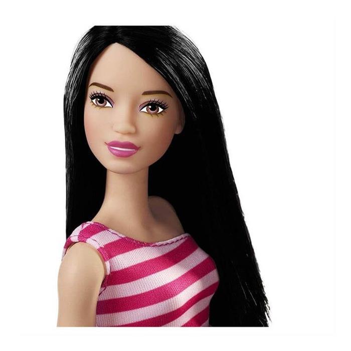 Barbie Pırıltı Bebekler - Pembe Çizgili Elbiseli FXL70