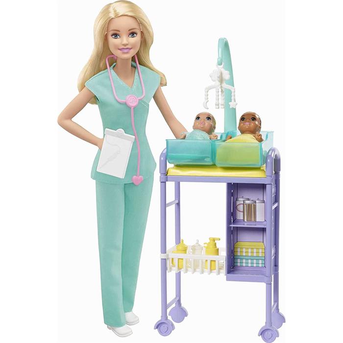 Barbie Meslekleri Oyun Seti - Bebek Doktoru, Sarı Saçlı GKH23