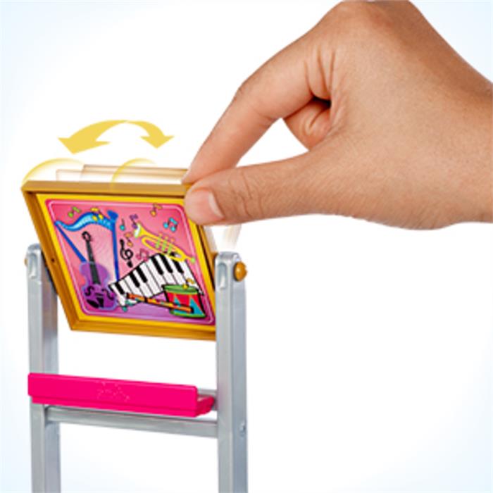 Barbie Küçük Bebek Nota Tahtasi ile Müzik Öğretmeni Oyun Seti FXP18