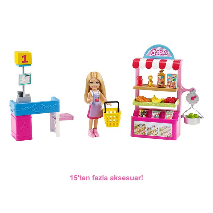 Barbie Chelsea Meslekleri Öğreniyor Market Çalışanı Chelsea ve Oyun Seti GTN67