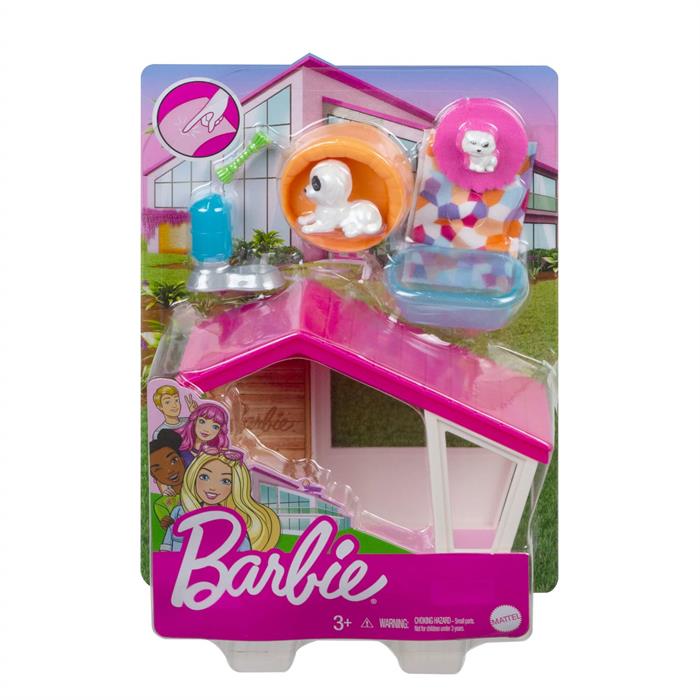 Barbie Ev Dekorasyonu Oyun Setleri - Köpek Bakımı Temalı GRG78