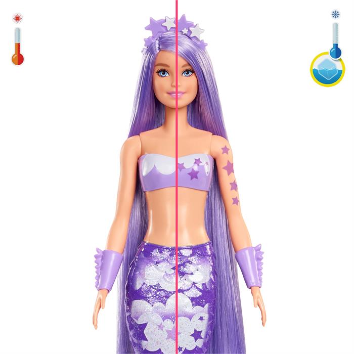 Barbie Renk Değiştiren Sürpriz Barbie Gökkuşağı Deniz Kızı Bebekler HDN68