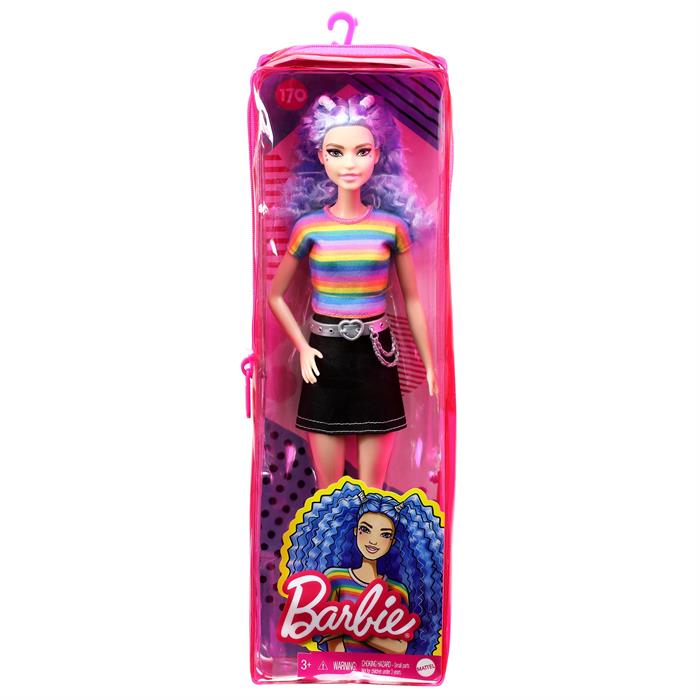 Barbie Fashionastas Büyüleyici Parti Bebekleri - Siyah Etekli - Mavi Saçlı GRB61