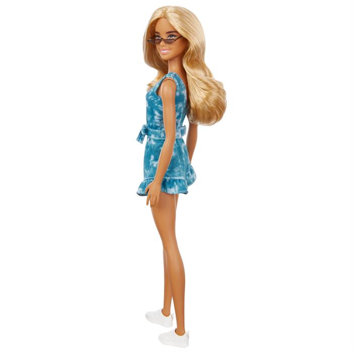 Barbie Fashionastas Büyüleyici Parti Bebekleri - Mavi Şort Tulumlu, Sarı Saçlı GRB65