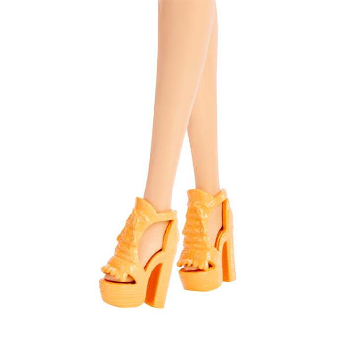 Barbie Fashionastas Büyüleyici Parti Bebekleri - Meyve Desenli Elbiseli, Sarı Saçlı HBV15