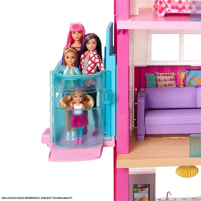 Barbie Üç Katlı Rüya Evi ve Aksesuarları Oyun Seti
