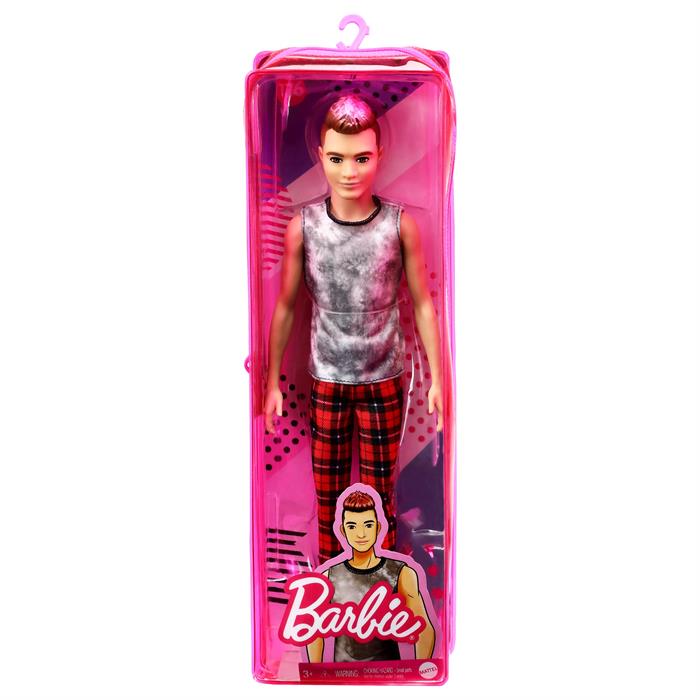 Barbie Ken Fashionistas Yakışıklı Bebek - Ekose Desenli, Kırmızı Pantolonlu GVY29